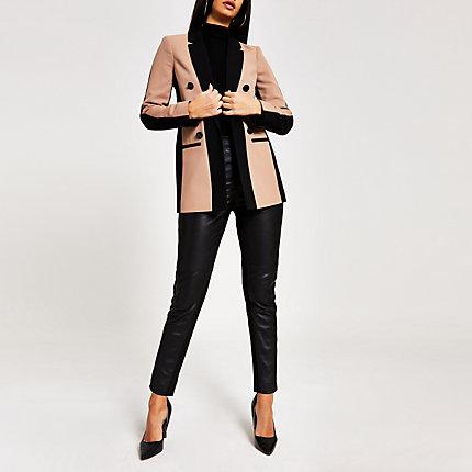 River Island Womens Dark Colour Blocked Blazer