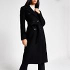 River Island Womens Double Breasted Belted Longline Coat
