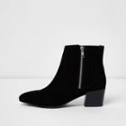 River Island Womens Suede Zip Up Ankle Boots