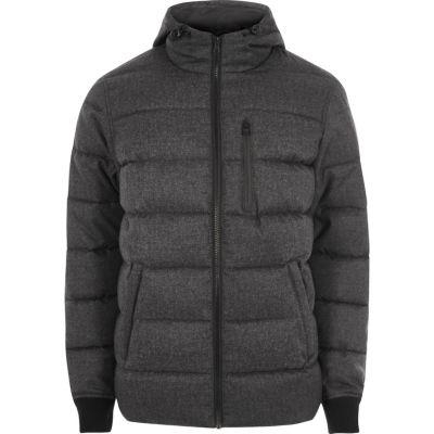 River Island Mens Big And Tall Hooded Puffer Jacket