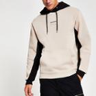 River Island Mens Svnth Embroidered Colour Block Hoodie