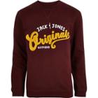River Island Mensred Jack & Jones Originals Sweatshirt