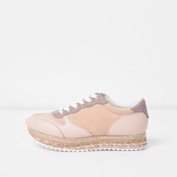 River Island Womens Espadrille Lace-up Runner Trainers