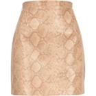 River Island Womens Reptile Print Leather-look Skirt