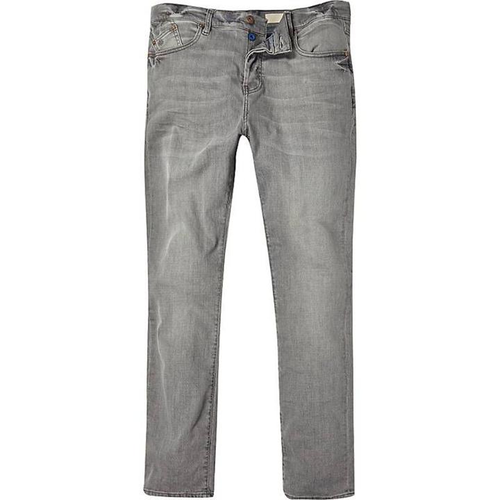 River Island Mensgrey Wash Holloway Road Slim Jeans