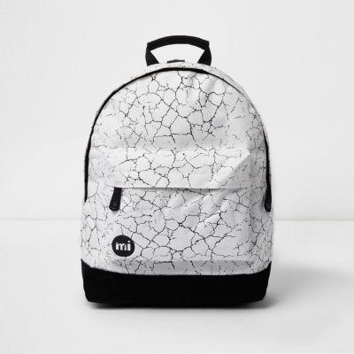 Mens White Mi-pac Cracked Backpack