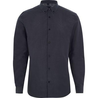 River Island Mens Big And Tall Check Button-down Shirt