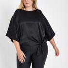 River Island Womens Plus Loose Fit Knot Front Top