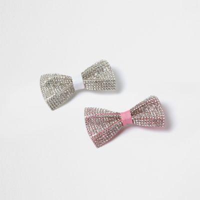 River Island Girls Rhinestone Hair Clip Multipack