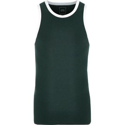 River Island Mens Muscle Fit Ringer Tank