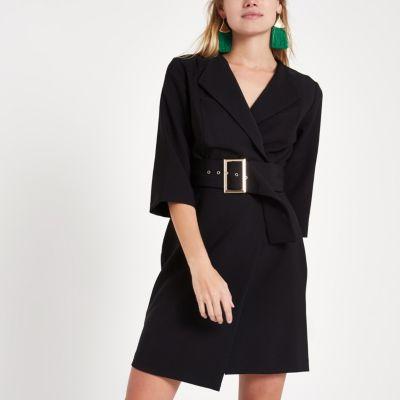 River Island Womens Tux Bodycon Mini Dress