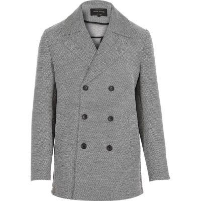 River Island Mens Smart Double Breasted Pea Coat