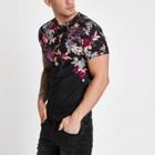 River Island Mens Muscle Fit Oriental Print T-shirt