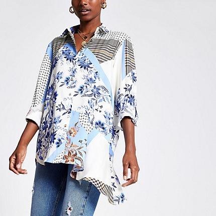 River Island Womens Scarf Print Shirt