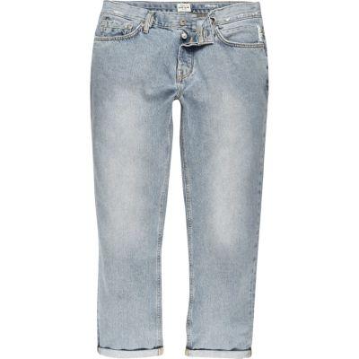 River Island Mens Wash Dean Cropped Straight Jeans