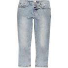 River Island Mens Wash Dean Cropped Straight Jeans