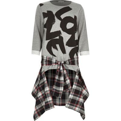 River Island Womens Print Sweatshirt With Tied Shirt Hem