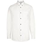 River Island Mens White Lyocell Chest Pocket Shirt
