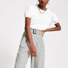 River Island Womens White Puff Sleeve T-shirt