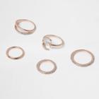 River Island Womens Rose Gold Tone Moon Ring Pack
