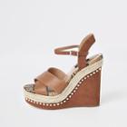 River Island Womens Studded Wide Fit Wedges