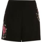 River Island Womens Embroidered High Waisted Shorts