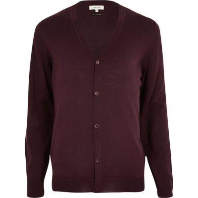 River Island Mens Merino Wool Blend Cardigan