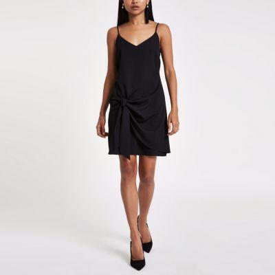 River Island Womens Petite Tie Front Cami Slip Dress