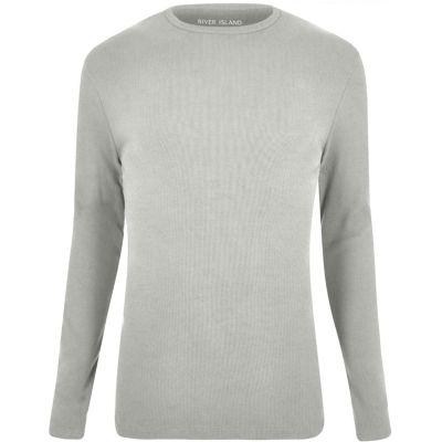 River Island Mensbig & Tall Slim Fit Long Sleeve T-shirt