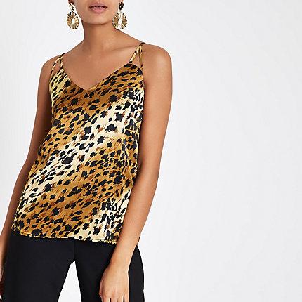 River Island Womens Leopard Print Cami Top