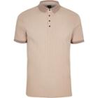 River Island Mens Chunky Ribbed Muscle Fit Polo Shirt