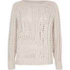 River Island Womens Open Stitch Cable Knit Sweater