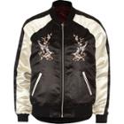 River Island Womens Satin Embroidered Reversible Bomber