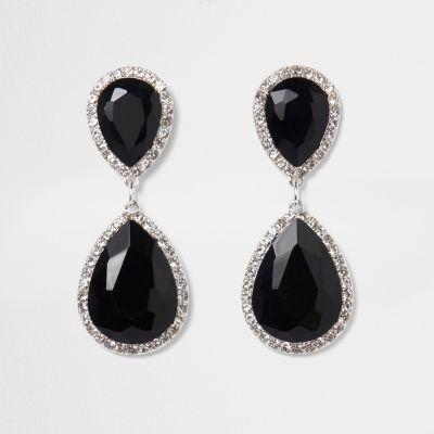 River Island Womens Teardrop Jewel Drop Earrings