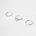 River Island Womens Silver Tone Eternity Rings 3 Pack