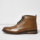 River Island Mens Leather Brogue Boots