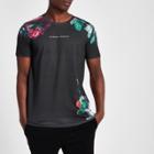 River Island Mens Criminal Damage Floral T-shirt