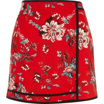 River Island Womens Floral Print Mini Skirt