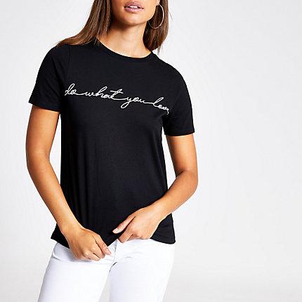 River Island Womens 'do What You Love' Print T-shirt