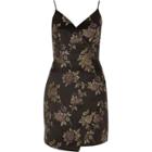 River Island Womens Floral Embroidered Wrap Slip Dress