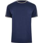 River Island Mens Crew Neck Piped T-shirt