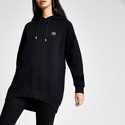 River Island Womens Longline Long Sleeve Ri Hoodie