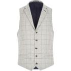 River Island Mensgrey Wool-blend Check Vest