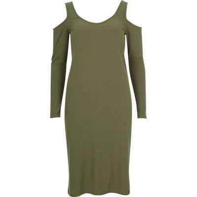 River Island Womens Cold Shoulder Scoop Neck Dress