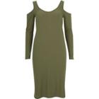 River Island Womens Cold Shoulder Scoop Neck Dress
