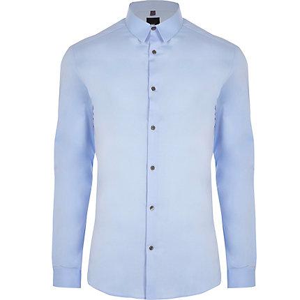 River Island Mens Poplin Muscle Fit Shirt