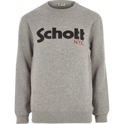 Mens Schott Logo Print Sweatshirt