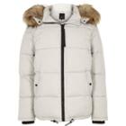 River Island Mens Detachable Fur Hood Puffer Coat