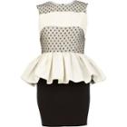 River Island Womens Lola Loves Peplum Dress