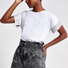 River Island Womens Short Sleeved Embellished Cuff T-shirt